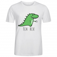 Футболка  с игрой слов "Tea-Rex"